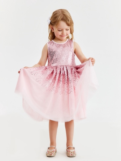 Платье детское нарядное KAFTAN, рост 90 см, сиреневое