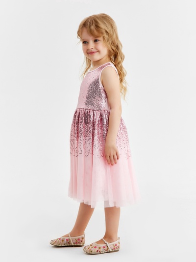 Платье детское нарядное KAFTAN, рост 90 см, сиреневое