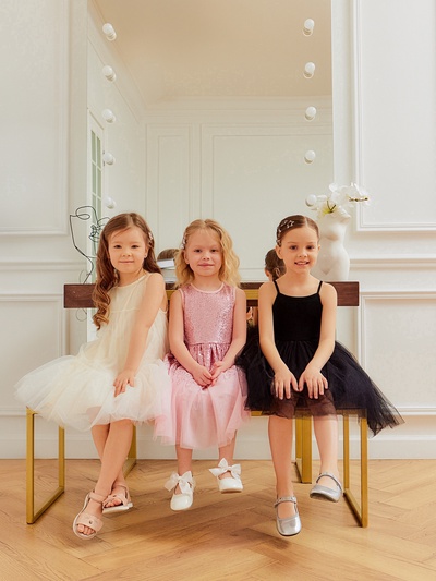 Платье нарядное для девочки KAFTAN с пайетками, сиреневое, рост 116-122 см