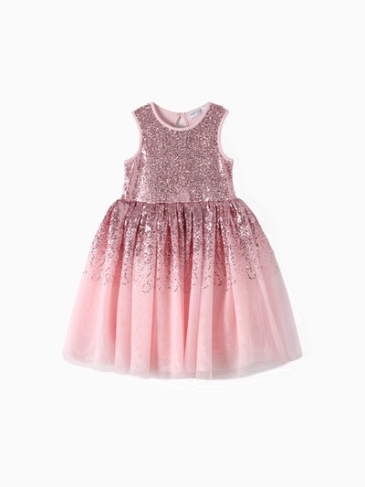 Платье нарядное для девочки KAFTAN с пайетками, сиреневое, рост 116-122 см