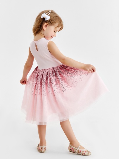 Платье нарядное для девочки KAFTAN с пайетками, сиреневое, рост 116-122 см