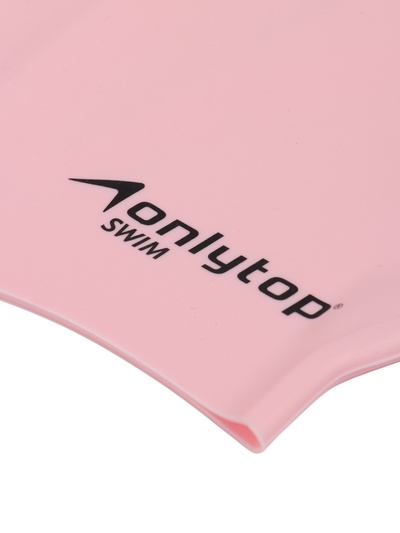 Шапочка для плавания взрослая ONLYTOP, силиконовая, 46 г, обхват 54-60 см, розовая