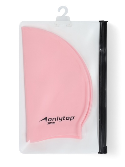 Шапочка для плавания взрослая ONLYTOP, силиконовая, 46 г, обхват 54-60 см, розовая