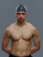 Шапочка для плавания взрослая ONLYTOP, силиконовая, 56 г, обхват 54-60 см, чёрная - Фото 1