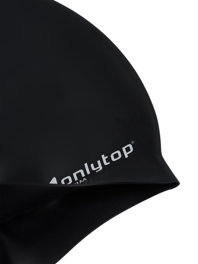 Шапочка для плавания взрослая ONLYTOP, силиконовая, 56 г, обхват 54-60 см, чёрная