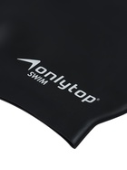 Шапочка для плавания взрослая ONLYTOP, силиконовая, 56 г, обхват 54-60 см, чёрная - Фото 9