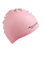 Шапочка для плавания взрослая ONLYTOP, силиконовая, 56 г, обхват 54-60 см, розовая - Фото 2