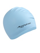 Шапочка для плавания взрослая ONLYTOP, силиконовая, 56 г, обхват 54-60 см, голубая - Фото 2