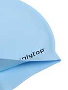 Шапочка для плавания взрослая ONLYTOP, силиконовая, 56 г, обхват 54-60 см, голубая - Фото 3