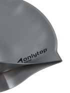 Шапочка для плавания взрослая ONLYTOP, силиконовая, 56 г, обхват 54-60 см, серая - Фото 3