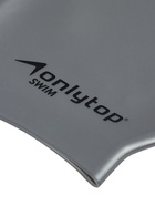 Шапочка для плавания взрослая ONLYTOP, силиконовая, 56 г, обхват 54-60 см, серая - Фото 4
