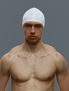 Шапочка для плавания взрослая ONLYTOP, силиконовая, 56 г, обхват 54-60 см, белая - Фото 1