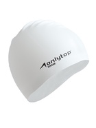 Шапочка для плавания взрослая ONLYTOP, силиконовая, 56 г, обхват 54-60 см, белая - Фото 6