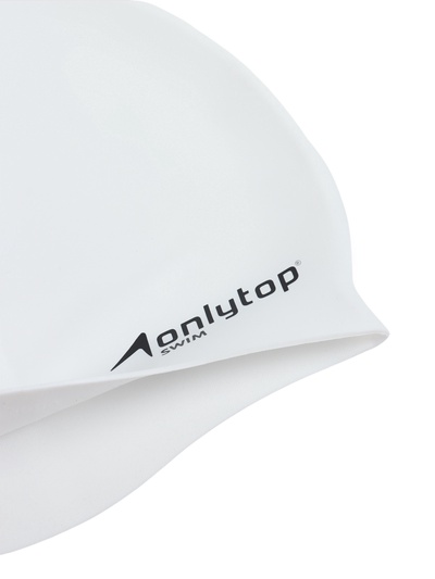 Шапочка для плавания взрослая ONLYTOP, силиконовая, 56 г, обхват 54-60 см, белая