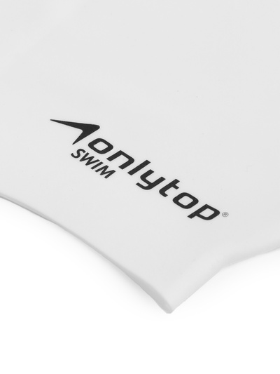 Шапочка для плавания взрослая ONLYTOP, силиконовая, 56 г, обхват 54-60 см, белая