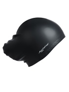 Шапочка для плавания взрослая ONLYTOP, для длинных волос, силиконовая, обхват 54-60 см, чёрная - Фото 2