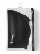 Шапочка для плавания взрослая ONLYTOP, для длинных волос, силиконовая, обхват 54-60 см, чёрная - Фото 5