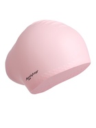 Шапочка для плавания взрослая ONLYTOP, для длинных волос, силиконовая, обхват 54-60 см, розовая - Фото 1