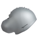 Шапочка для плавания взрослая ONLYTOP, для длинных волос, силиконовая, обхват 54-60 см, серая - Фото 2