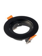 Светильник встраиваемый под лампу MR-16, поворотный, круглый, пластиковый, чёрный - Фото 6