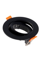 Светильник встраиваемый под лампу MR-16, поворотный, круглый, пластиковый, чёрный - Фото 7