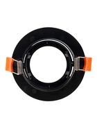 Светильник встраиваемый под лампу MR-16, поворотный, круглый, пластиковый, чёрный - Фото 8