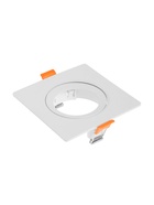 Светильник встраиваемый под лампу MR-16, поворотный, квадратный, пластиковый, белый - Фото 6