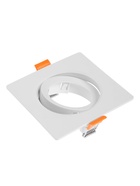 Светильник встраиваемый под лампу MR-16, поворотный, квадратный, пластиковый, белый - Фото 7