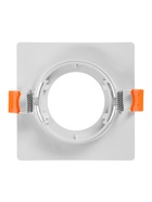 Светильник встраиваемый под лампу MR-16, поворотный, квадратный, пластиковый, белый - Фото 8