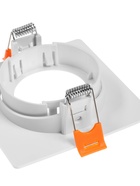 Светильник встраиваемый под лампу MR-16, поворотный, квадратный, пластиковый, белый - Фото 9