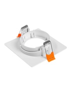 Светильник встраиваемый под лампу MR-16, поворотный, квадратный, пластиковый, белый - Фото 10