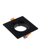 Светильник встраиваемый под лампу MR-16, поворотный, квадратный, пластиковый, чёрный - Фото 6