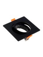 Светильник встраиваемый под лампу MR-16, поворотный, квадратный, пластиковый, чёрный - Фото 7