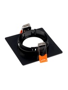 Светильник встраиваемый под лампу MR-16, поворотный, квадратный, пластиковый, чёрный - Фото 9