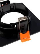 Светильник встраиваемый под лампу MR-16, поворотный, квадратный, пластиковый, чёрный - Фото 10