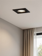 Светильник встраиваемый под лампу MR-16, поворотный, квадратный, пластиковый, чёрный - Фото 2