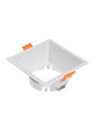 Светильник встраиваемый под лампу MR-16, квадратный, пластиковый, белый - Фото 6