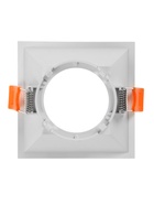 Светильник встраиваемый под лампу MR-16, квадратный, пластиковый, белый - Фото 7