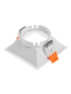 Светильник встраиваемый под лампу MR-16, квадратный, пластиковый, белый - Фото 8