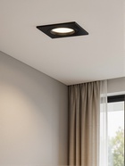 Светильник встраиваемый под лампу MR-16, квадратный, пластиковый, чёрный - Фото 2