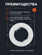 Светильник встраиваемый под лампу MR-16, круглый, металлический, белый 10715128 - фото 319799838