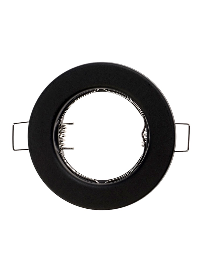 Светильник встраиваемый под лампу MR-16, круглый, металлический, чёрный