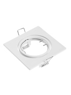 Светильник встраиваемый под лампу MR-16, поворотный, квадратный, металлический, белый - Фото 6