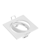 Светильник встраиваемый под лампу MR-16, поворотный, квадратный, металлический, белый - Фото 7