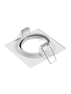 Светильник встраиваемый под лампу MR-16, поворотный, квадратный, металлический, белый - Фото 9