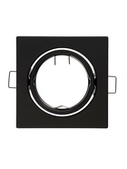 Светильник встраиваемый под лампу MR-16, поворотный, квадратный, металлический, чёрный - Фото 5