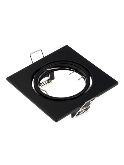 Светильник встраиваемый под лампу MR-16, поворотный, квадратный, металлический, чёрный