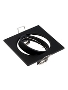 Светильник встраиваемый под лампу MR-16, поворотный, квадратный, металлический, чёрный - Фото 7