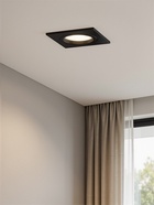 Светильник встраиваемый под лампу MR-16, поворотный, квадратный, металлический, чёрный - Фото 2