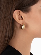 Серьги металл «Капля» микро блёстки, цвет золото - фото 808849524